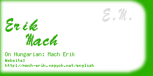 erik mach business card